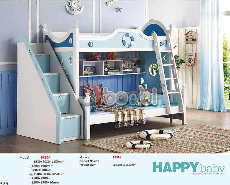 Giường tầng trẻ em màu xanh dương BB BABYB852-2